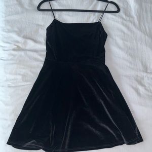 Urban Outfitters Black Velvet Mini Dress Size Small